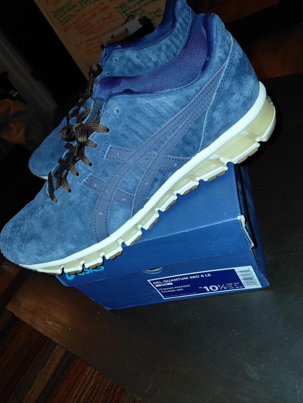 ASICS GEL QUANTUM 360 4LE Men's Dark Blue Sneakers with Cream Sole